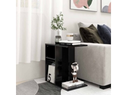 Vidaxl Mesa De Apoio 50x30x50 Cm Contraplacado Preto