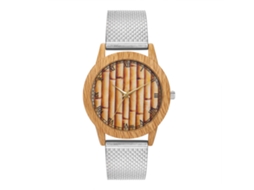 Relógio Feminino de Pulso de Quartzo com Pulseira de Malha Simples Elegeante Rosa Ouro Prata Preto