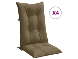 Highback Chair Cushion, Highback Chair Cushions Vidaxl Cinzento-acastanhado Tecido (120 X 50 X 7 Cm)