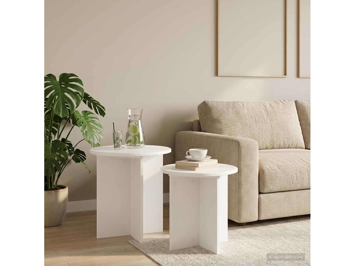 Vidaxl Conjunto De Mesas De Apoio 2 Unid. Ø 45 X 45 Cm