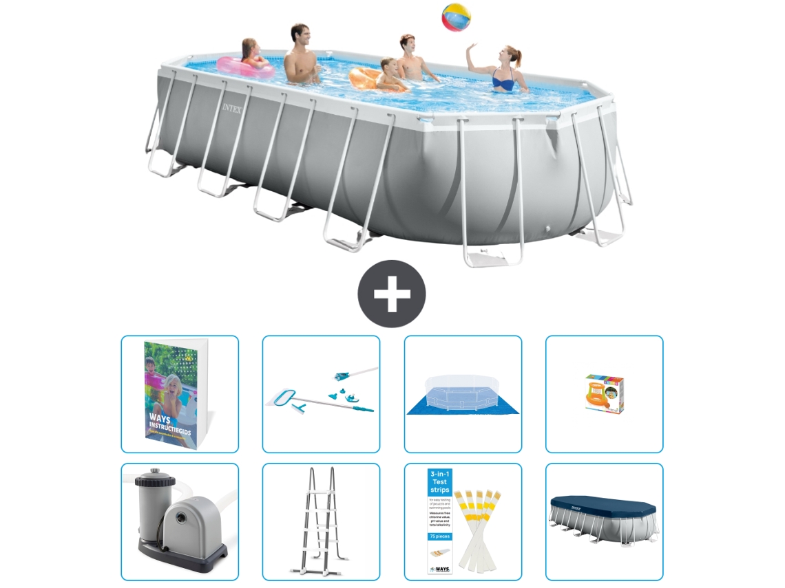 Intex Piscina Prism Frame Oval - 610x305x122 Cm - 9-peças S647