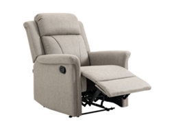 Poltrona Relax Reclinável Até 135º Com Apoio Para Os Pés Encosto Alto 78x96x102 Cm Cinza
