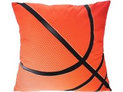 Capa de Almofada com Estampa Bola Basquete, para Sofá Feita Material Prático, Lavável e Decorativa, CHABERLU