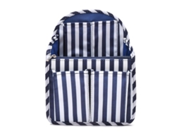 Bolsa Organizadora BRILVIBERA para Mochila, com Compartimentos e Forro, Listras Azul Marinho