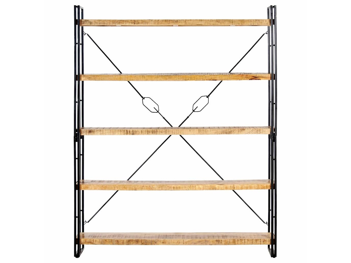 Vidaxl Estante Com 5 Prateleiras 140x30x180cm Madeira Mangueira Maciça