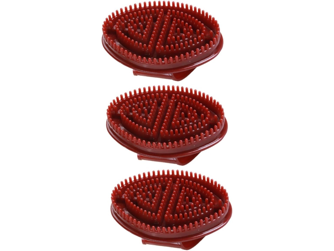 Conjunto Angooily Com 3 Escovas De Banho Multifuncionais Plástico Escova Massagem Para Acupressão E Lavar O Cabelo