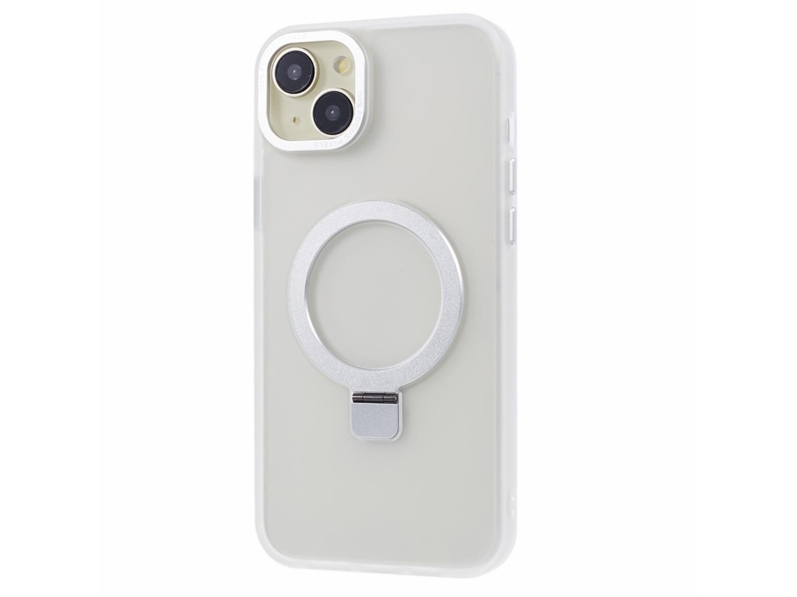 Suporte Casa Magsafe Para Iphone 15 Pele Sintética Branco