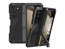 Capa Para Samsung Galaxy Z Fold 5 Suporte Robusta Cobertura Total Preto Czhhmart