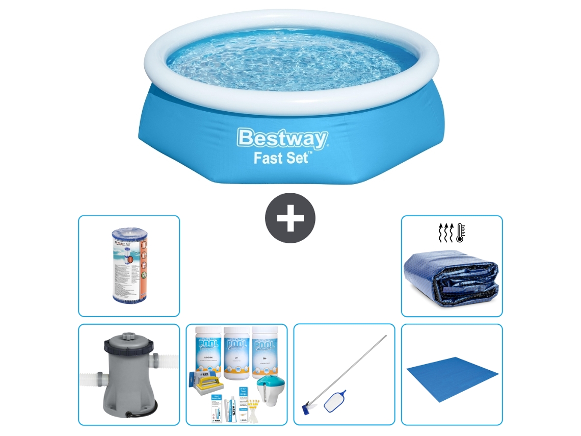 Bestway Piscina Bestway Fast Set Redonda - 244x61 Cm - 7-peças S21407