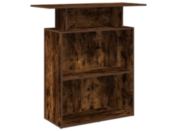 Balcão Recepção em Derivados de Madeira Carvalho Fumado MAISON EXCLUSIVE 100x40x104 cm