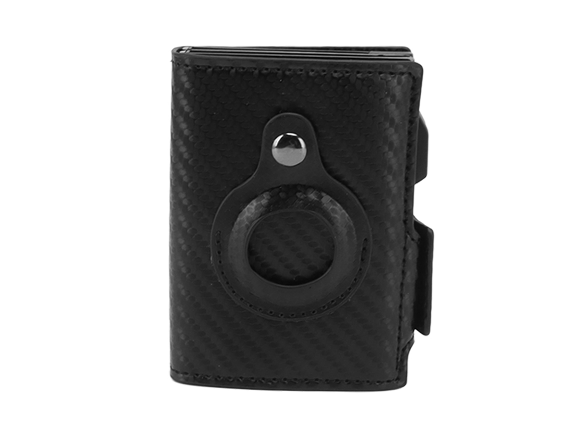 Grampo de Carteira Multifuncional para Homem com RFID Antifurto em Fibra de Carbono Preto S/MARCA