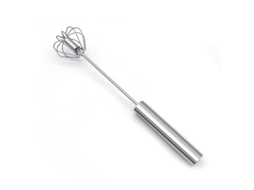 Batedor Semiautomático De Aço Inoxidável, Batedor Manual Rotativo De 30 Cm(12 Polegadas)
