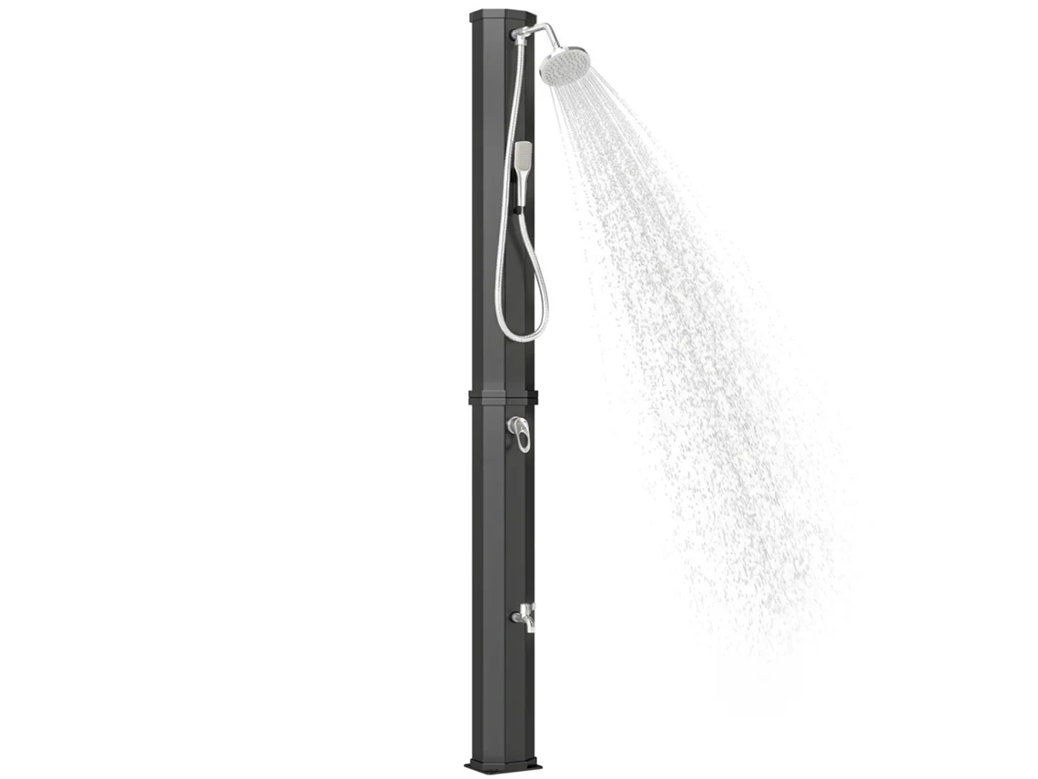 Chuveiro solar 60l com 2 duchas aquecido BTFORUS