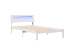 Estrutura da Cama em Madeira de Pinheiro Sólida Branca MAISON EXCLUSIVE (90x200 cm)