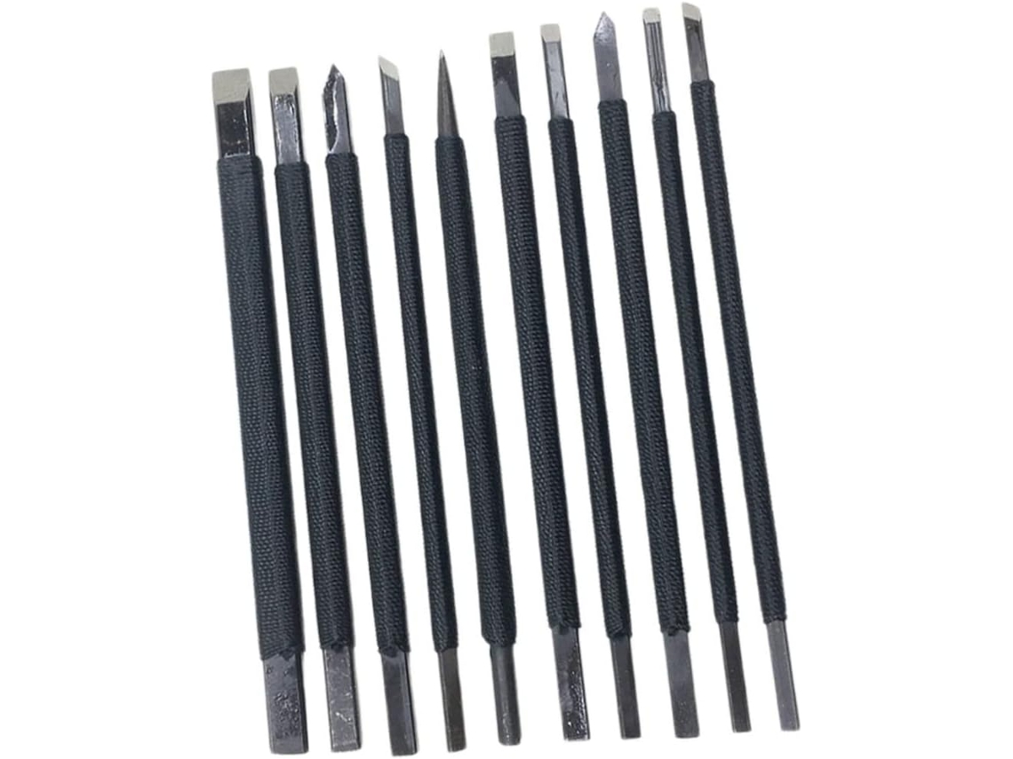 De 10 Peças De Ferramentas De Aço Tungstênio Para Entalhe Em Pedra, Ideal Para Escultores Amadores E Gokoco