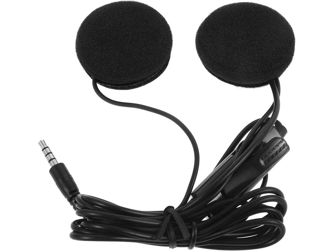 Shineofi Écouteurs Para Casque De Moto Noir Microfone, Bruit Et Lecture Musicale, Compatívels 3. 5mm Trrs,