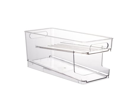 Organizador De Latas Para Geladeira Em Dupla Camada Armazenamento Para Latinhas De Seltzer Fninijede (3413,515,3 Cm)