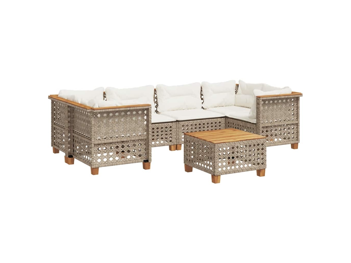 Garden Sofa Set, Garden Sofa Sets Vidaxl Bege Rattan / Vime (n/a)