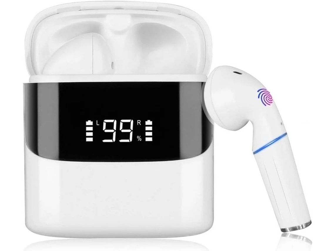 Auriculares Bluetooth True Wireless (in Ear - Microfone - Noise Cancelling - Branco)