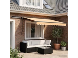 Vidaxl Toldo Retrátil Elétrico Areia 3,5 X 2,5 M