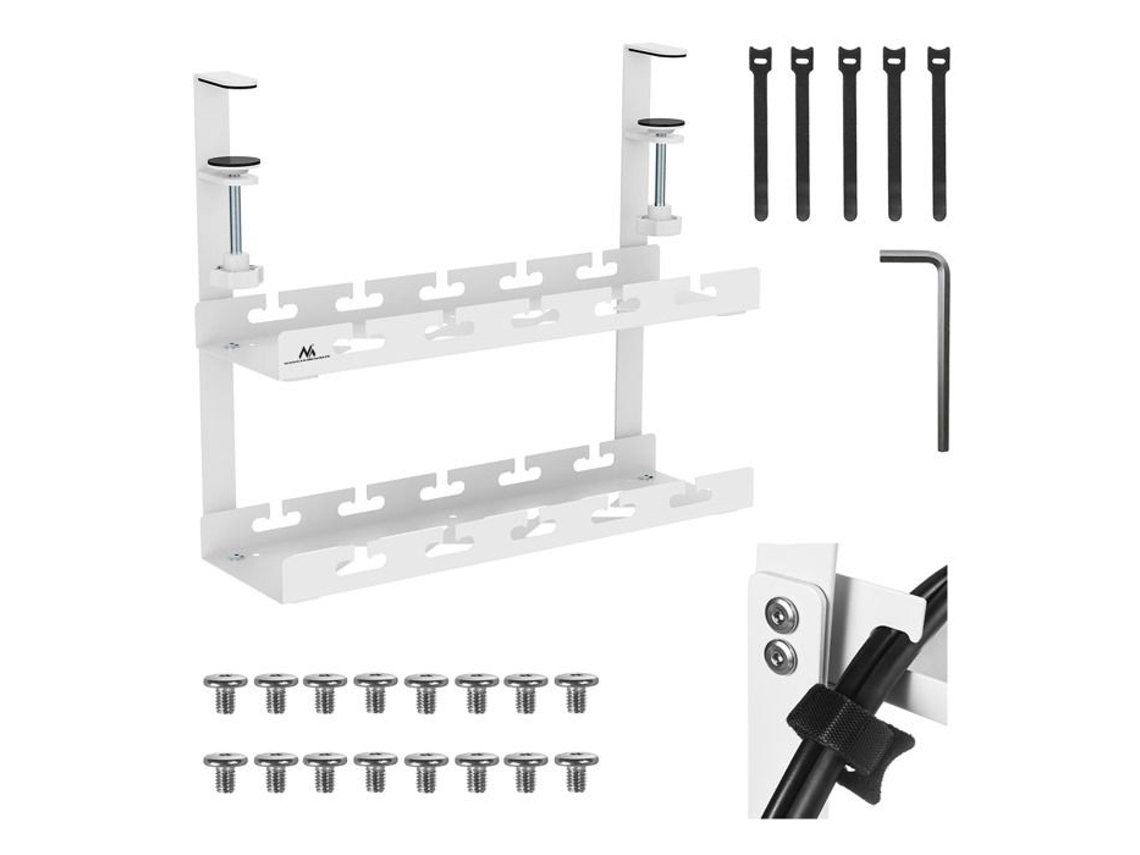 Conjunto De Cabos - Maclean Mc-104 W 2 Níveis Carga Máxima 5 Kg Branco-aquaforge