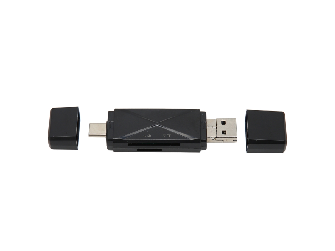 Leitor De Cartão De Memória 3 Em 1 Usb C Usb2.0 Micro Usb Com Armazenamento 104mbps Para Laptop E Celular