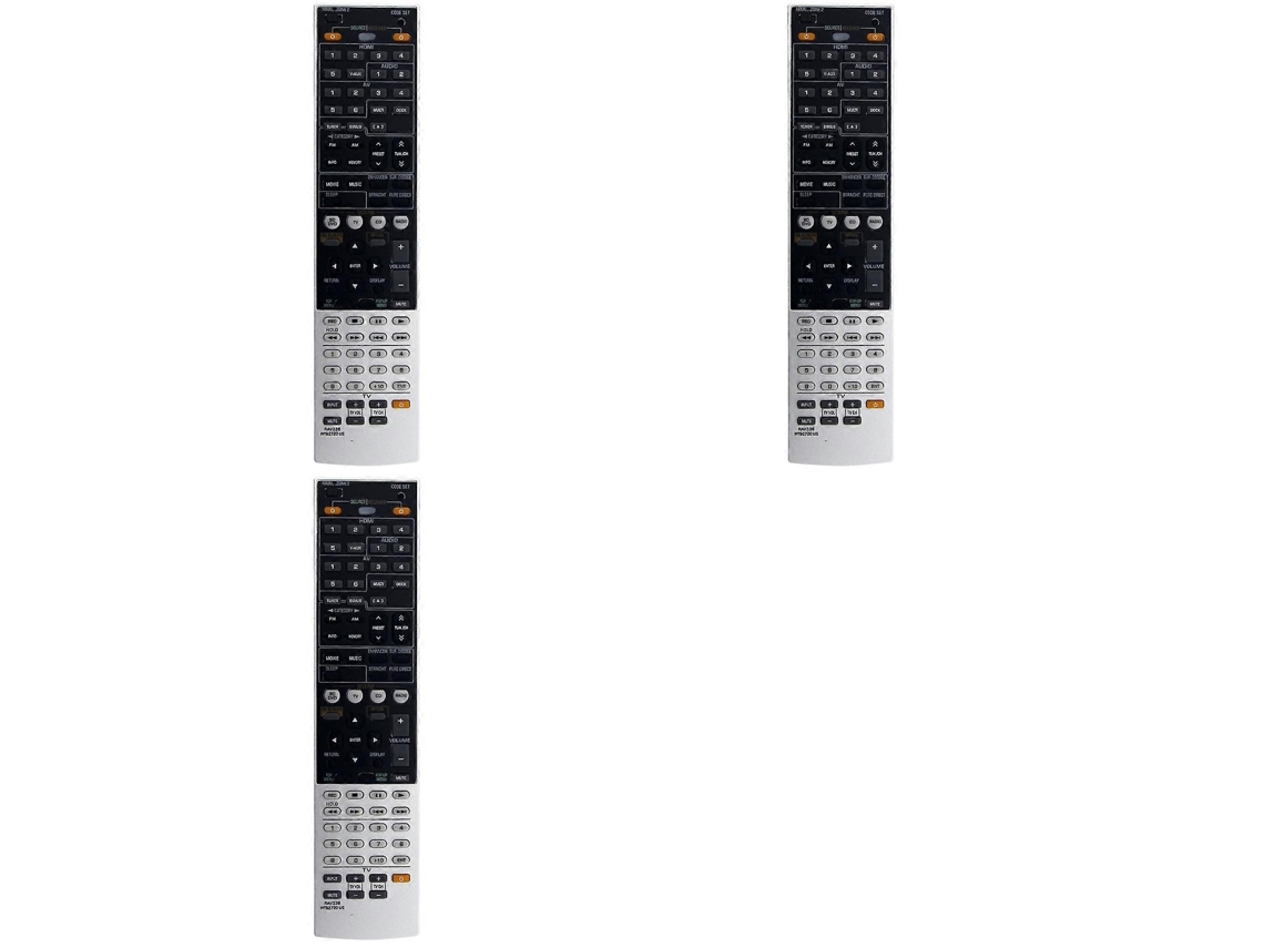 3 Unidades Do Controle Remoto Rav336 Wt92720us Para Receptor Av Yamaha Rx-a700 Rx-v667 Rx-a700bl Htr-6063 (subcontrole Rav337 Rav338)
