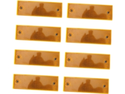 Placa Refletora Laranja Para Caminhões, Pacote Com 8 Unidades, Abs