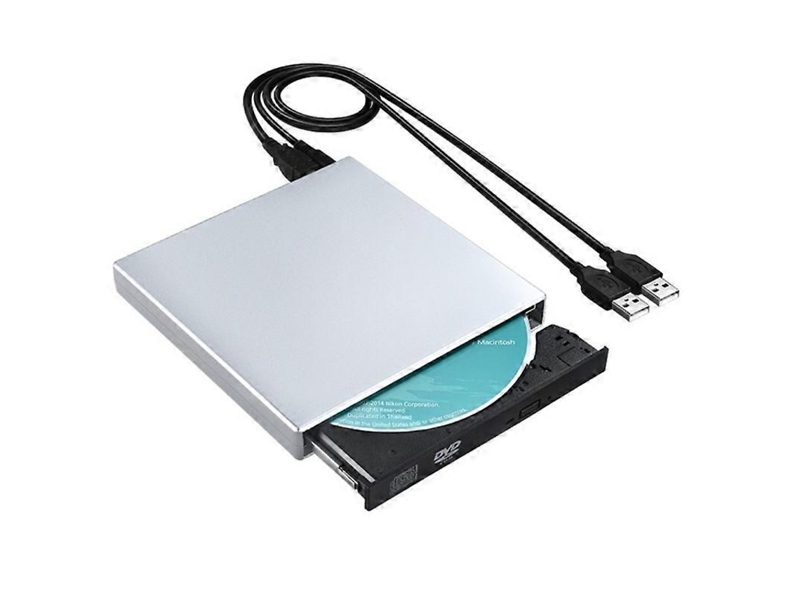 Lurelia Gravador Dvd Externo Usb 2.0, Leitor Cd/dvd Portátil Para Laptop, Pc E Mac