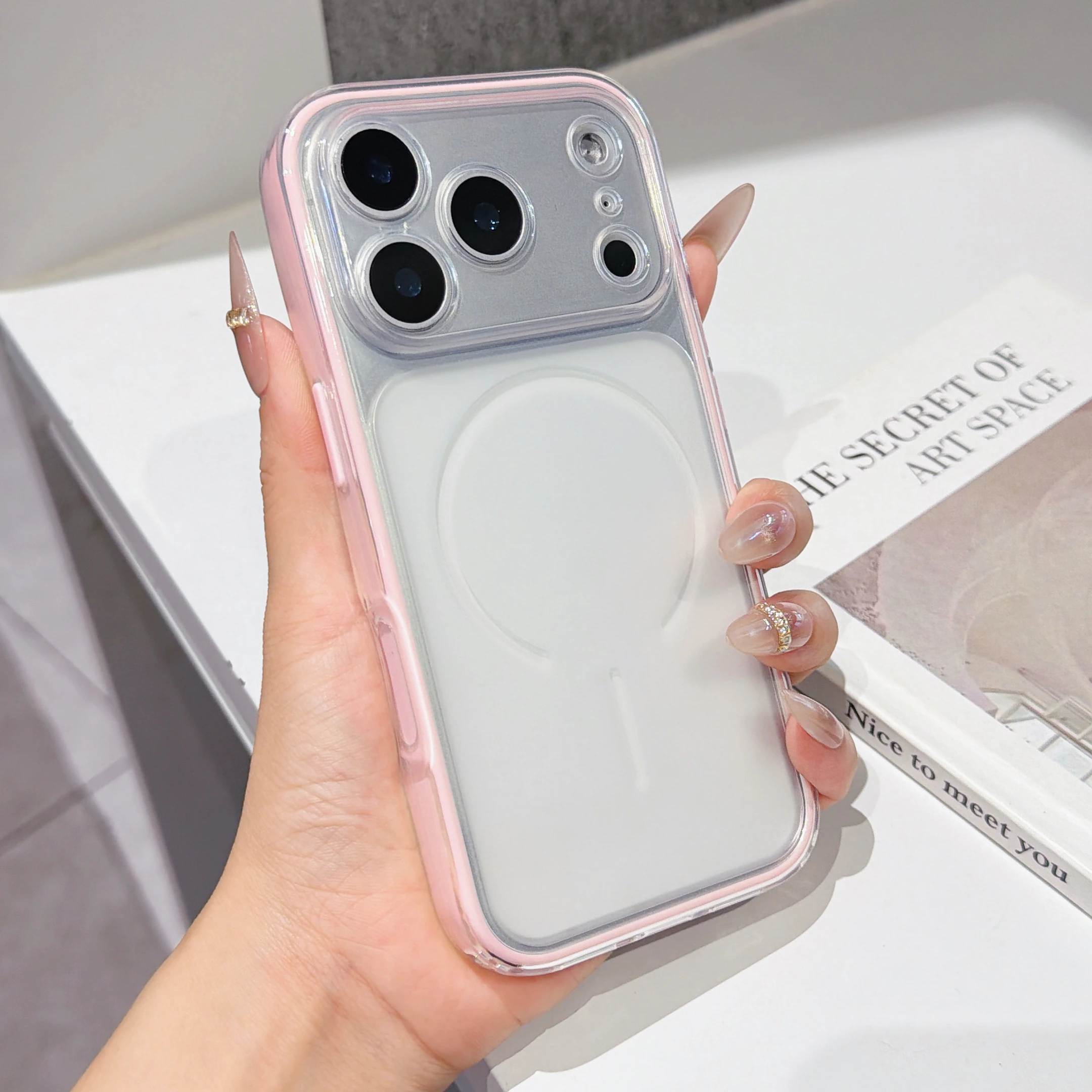 Capa Transparente Fosca 2 Em 1 À Prova De Choque Com Design De Doce (iphone 16e)