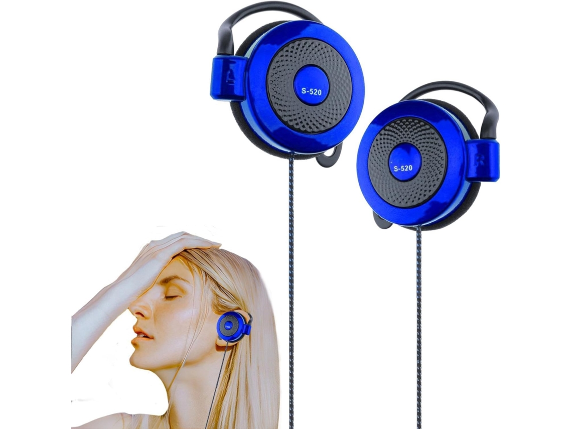 Fones De Ouvido Com Fio E Clipe Orelha - Estéreo Gancho Fone 3,5 Mm