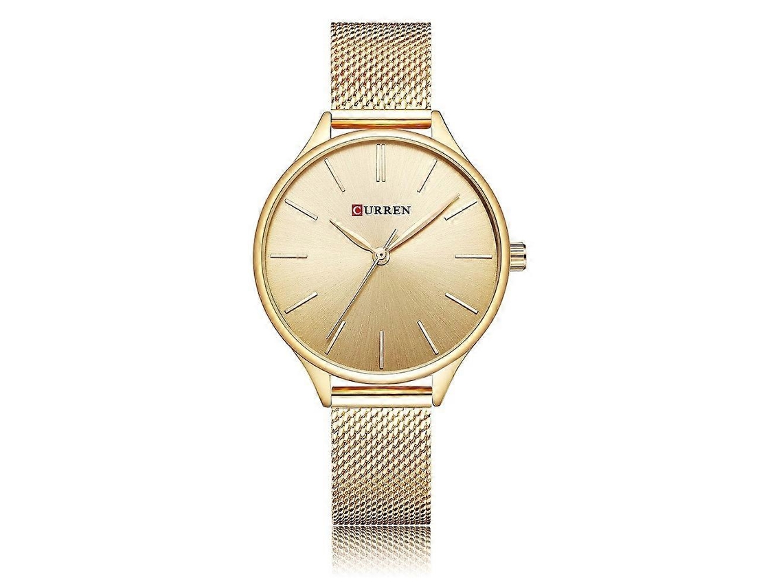 Relógio Feminino Curren 9024 Casual Com Pulseira De Aço, À Prova D'água E Com Mecanismo De Quartzo.