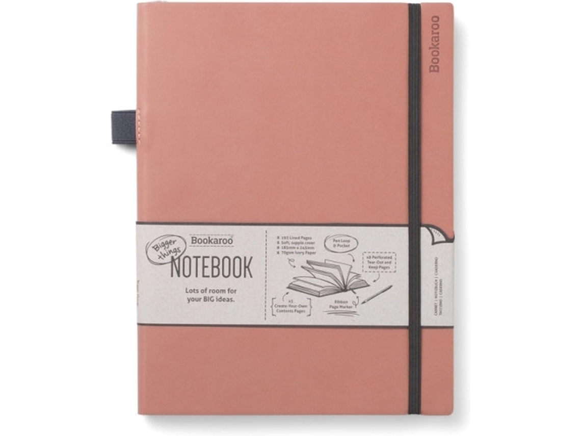 Caderno Diário Bookaroo Bigger Things Blush Brilvibera