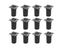 Vidaxl Iluminação Para Chão De Exterior 12 Pcs Quadrado