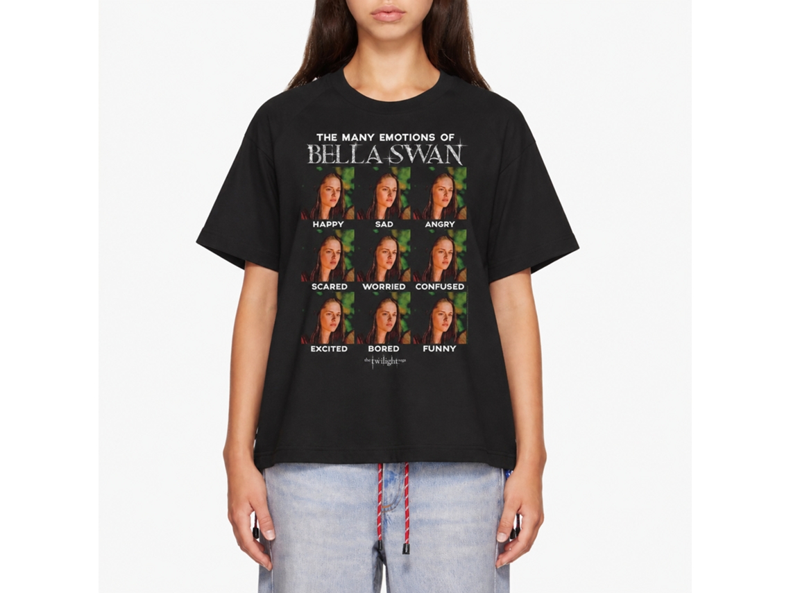 Rockinstone Twilight Movie Many Emotions Black Adult T-shirt Size:s