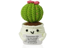 Cacto Positivo de Crochê, Brinquedo de Cacto Tricotado À Mão, Batata Fofa e Divertida, Boneco Emocional Positivo BRILVIBERA