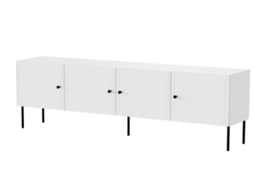 Gabinete Rtv 4d Palazzo Bis 201x40x60 Branco Mate Cama Meble