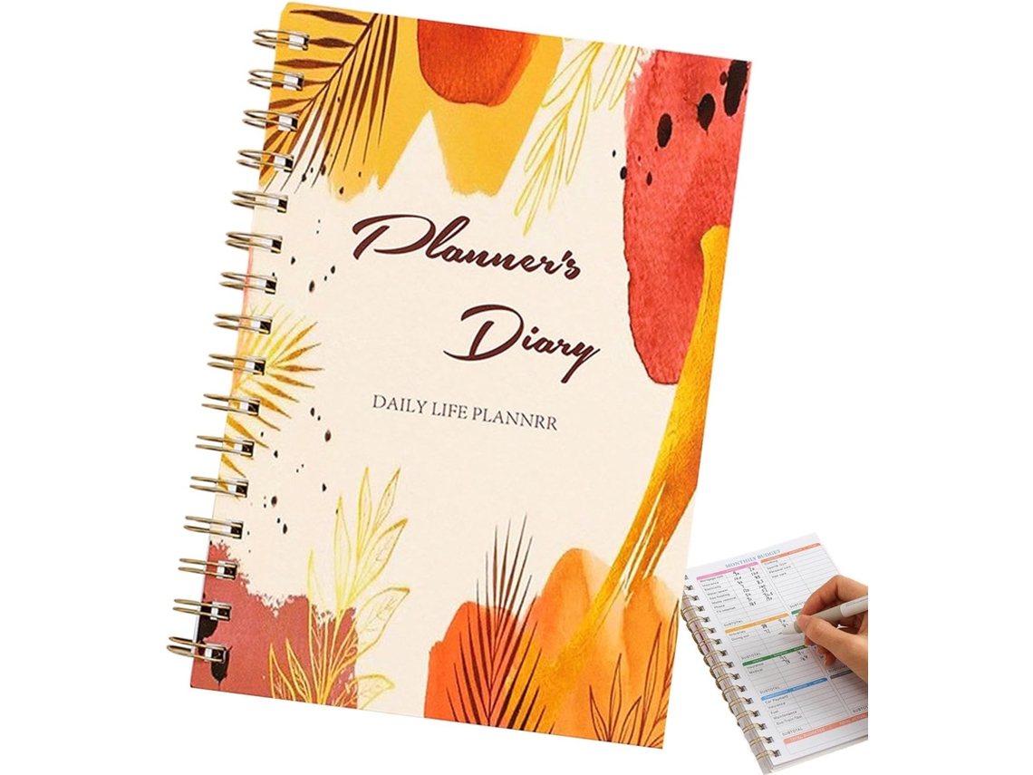 Agenda, Caderno De Estudos, Planejador De Horários Com Espiral, Diário Acadêmico De Viagem, Colorido