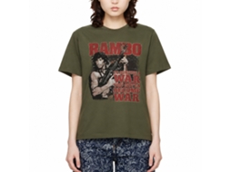 Rockinstone Rambo Movie Become War Solid Military Green Adult T-shirt Size:m