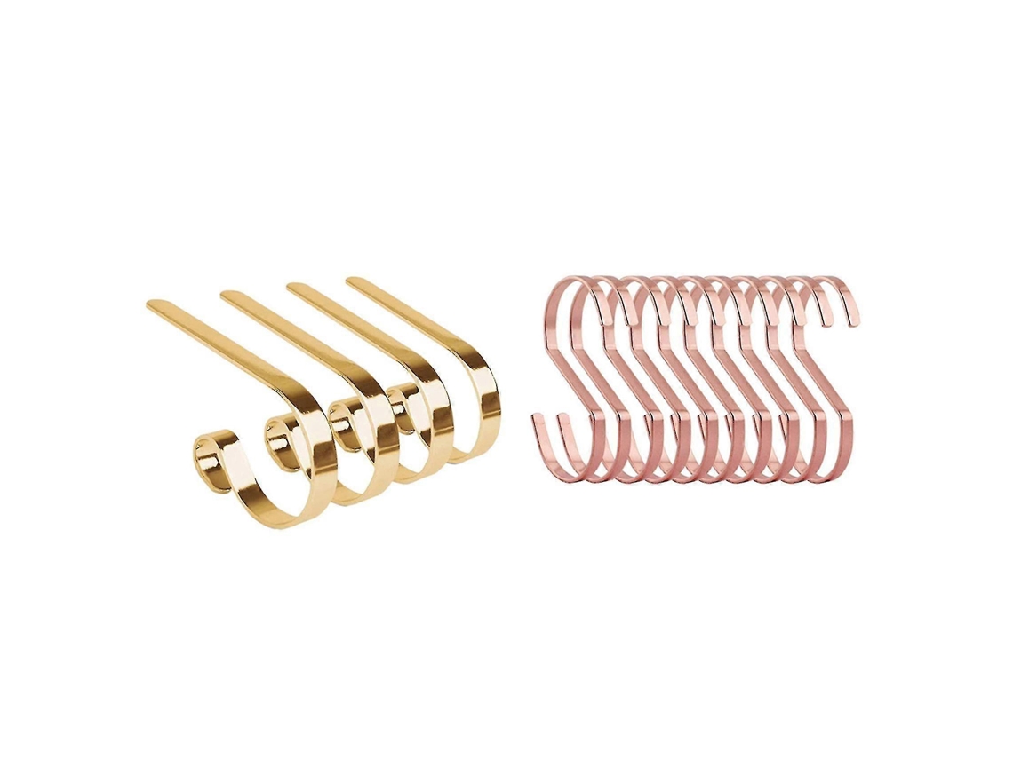 Para Meias, Ganchos De Cozinha Com Adesivos Antiderrapantes 4 Peças Dourado Olysi Shop