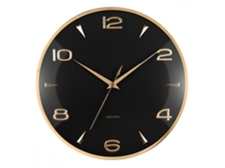 Relógio de parede Sienna Glow D40cm Presente Hora Preto