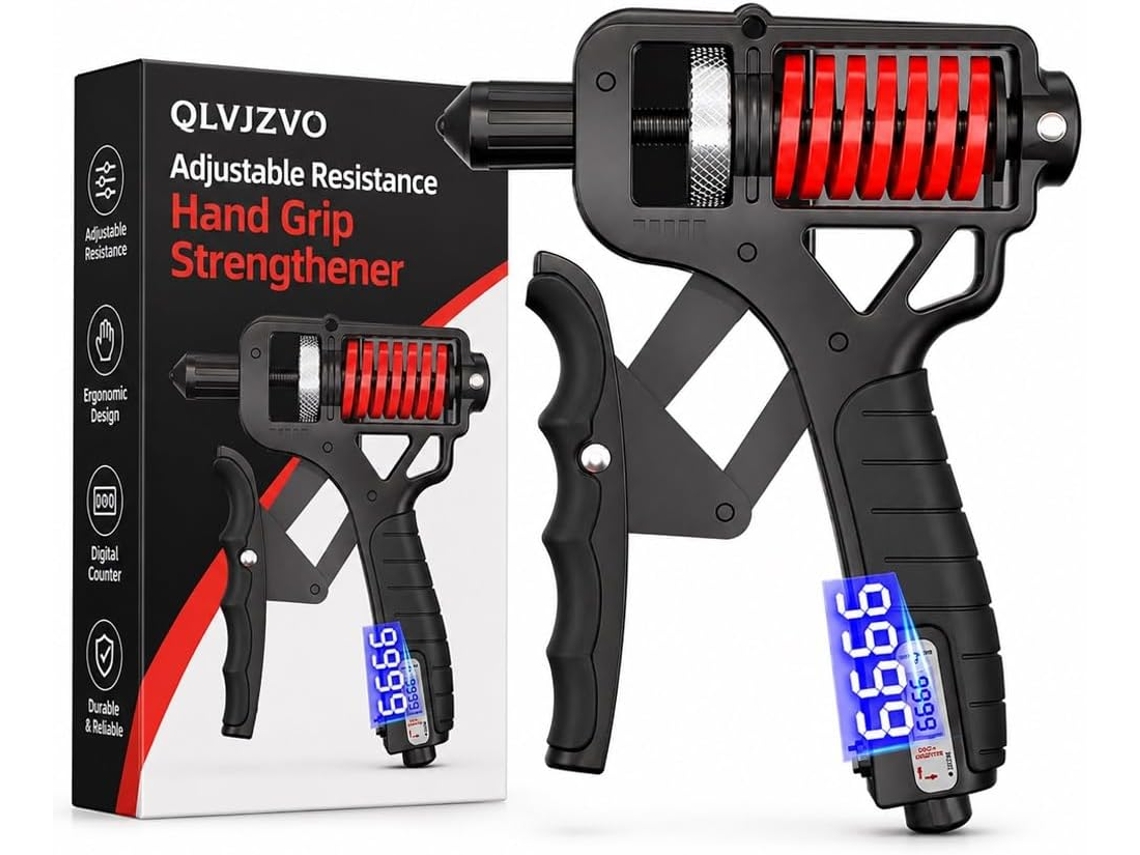 Fortalecedor De Preensão Manual Com Resistência Ajustável, Exercitador De Antebraço E Mão Com Contador Digital, 4, 5a