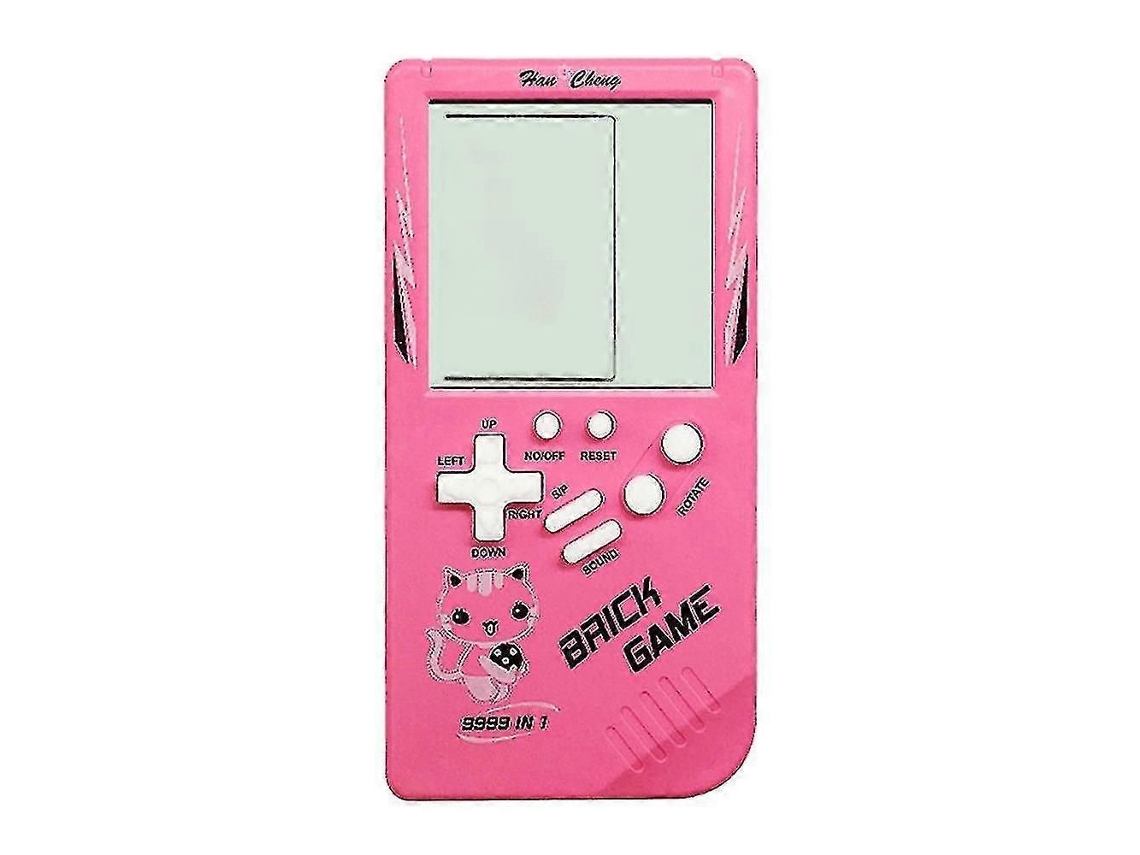 Console de Jogos Clássico Rosa Tetrgames Squgames, Portátil Infantil com 23 Integrados. GOKOCO