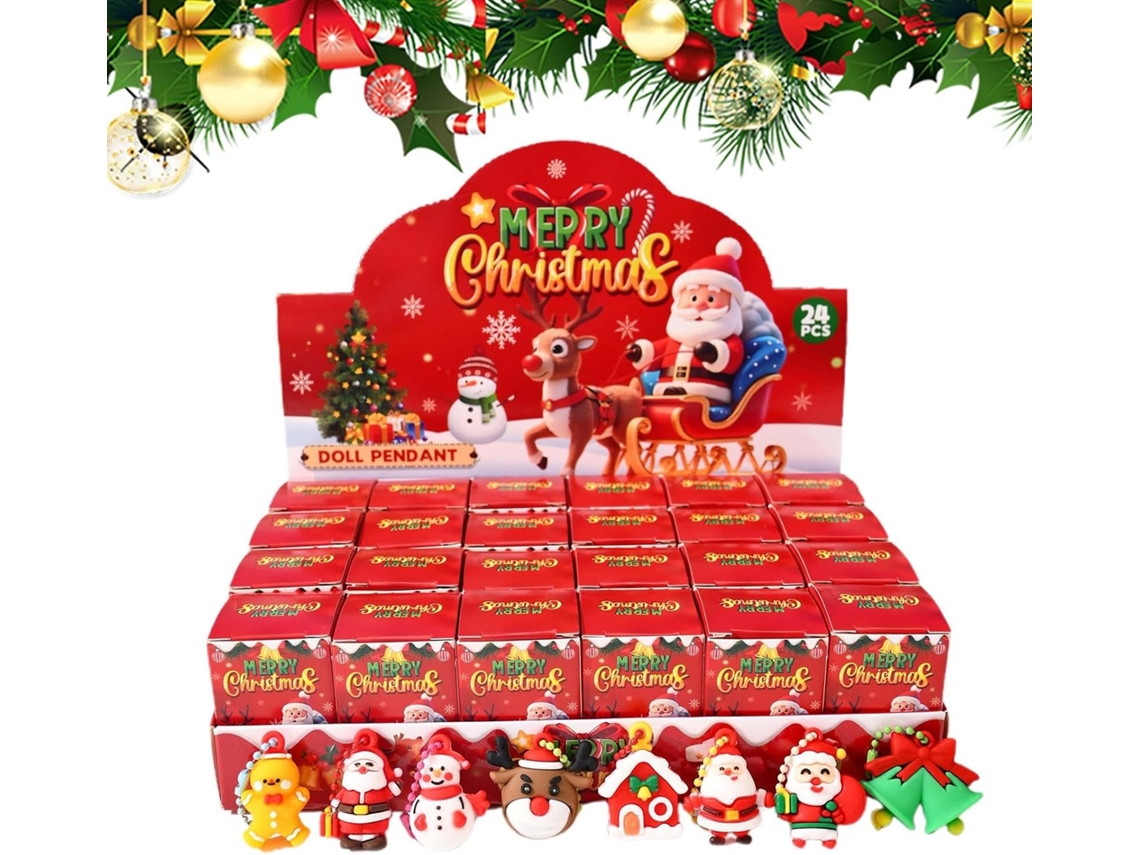 Conjunto De 24 Enfeites Para Bolsas Com Tema De Árvore De Natal |