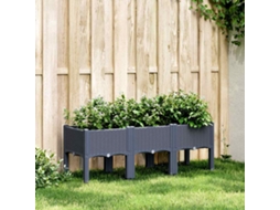 Vaso/floreira De Jardim C/ Pernas 120x40x42 Cm Pp Cinza Dkd Home Decor