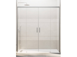 Divisória de duche Thalassa 2+2, 140cm, perfil cobre, vidro transparente DUCHA.ES