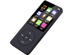 Leitor Bluetooth MP4/MP3 com tela de 160x120px, tamanho compacto para estudantes, entrada para cartão de 1,8", 64GB, reprodução de música fácil.