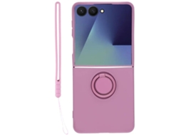 Capa Para Galaxy Z Flip8 Soft-touch Com Anel De Suporte E Correia