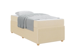 Estrutura da Cama com Colchão Creme Tecido MAISON EXCLUSIVE 90x190 cm
