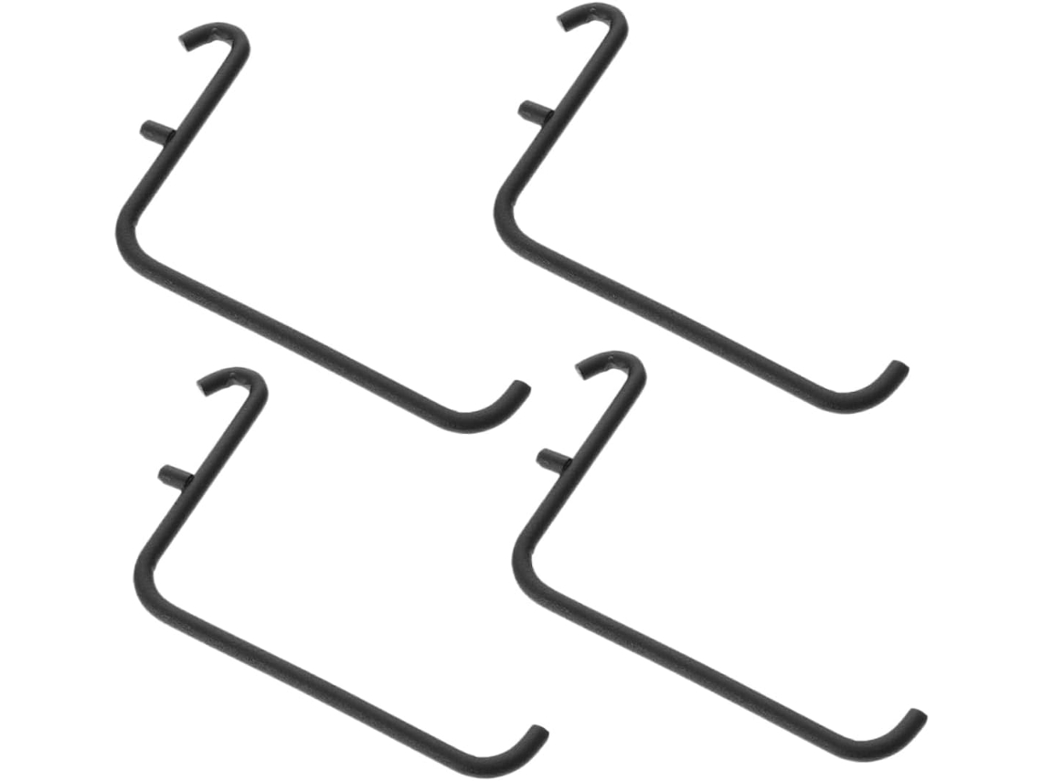 Conjunto De 4 Ganchos Metálicos Para Painel Perfurado, Garagem, Organi